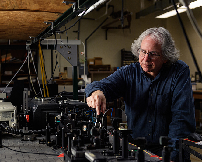 David Nolte works with the Doppler apparatus